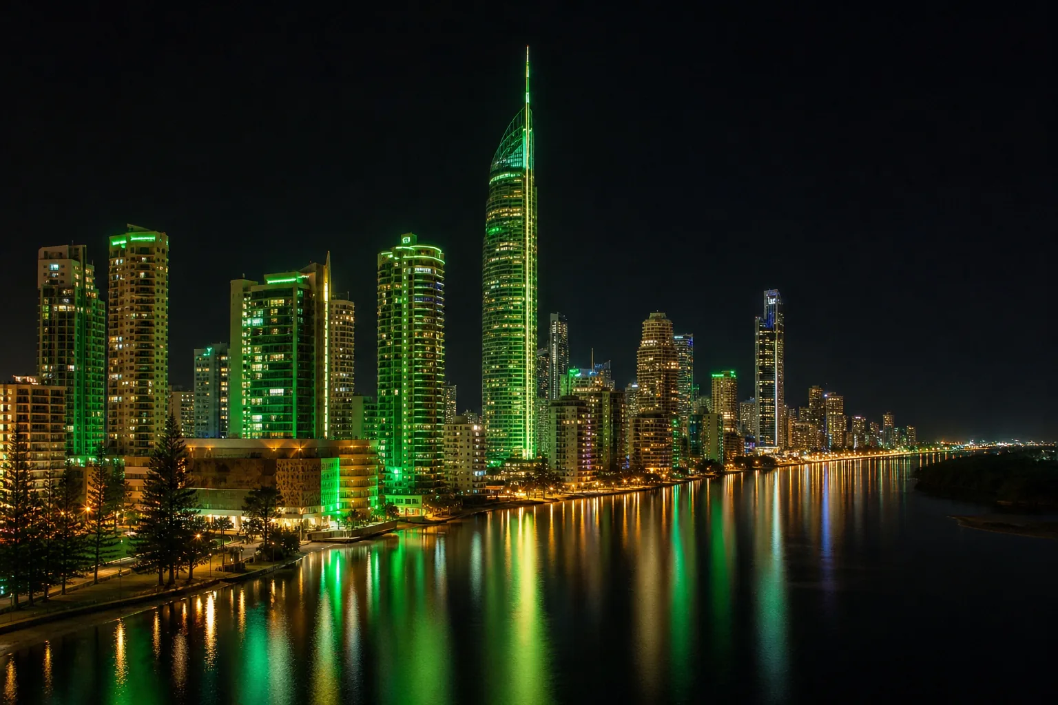 Editorial city guide graphic for Woo Casino readers in Gold Coast, QLD