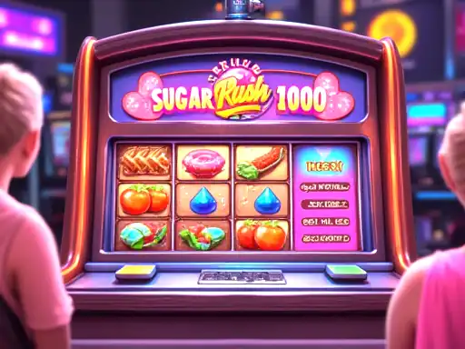Sugar Rush 1000 pokie artwork at Woo Casino