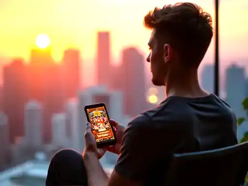 Playing Woo Casino Australia on a smartphone